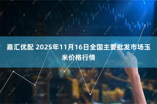 嘉汇优配 2025年11月16日全国主要批发市场玉米价格行情