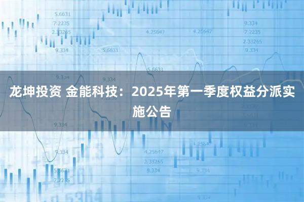龙坤投资 金能科技：2025年第一季度权益分派实施公告